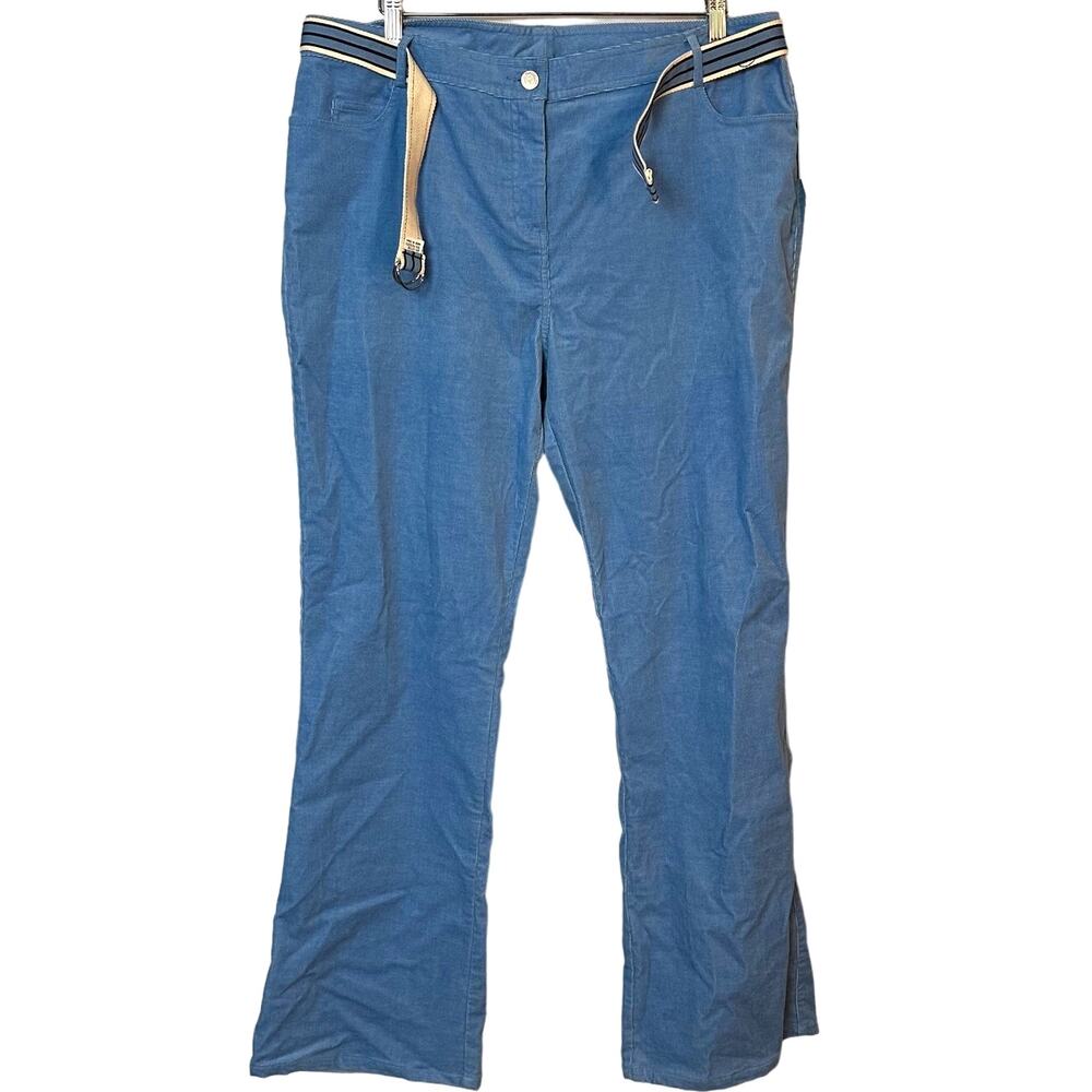 NWT VTG White Tag Lilly Pulitzer Corduroy Skye Blue Bootcut Pants SZ 16 $155 Y2K